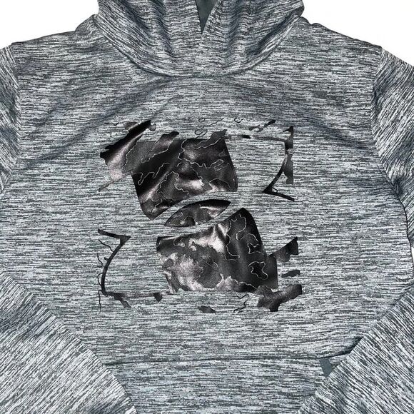 Under Armour Boys Sweatshirt Hoodie Gray Large - Picture 2 of 3